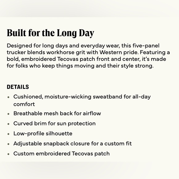 Tecovas | Burgundy  “Giddy On Up” Trucker Hat - Picture 9 of 10